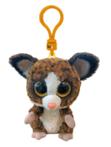 BEANIE BOOS BINKY BUSH BABY BROWN CLIP