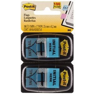 POST- IT FLAGS 680-IH2 INITIAL HERE TWIN PACK