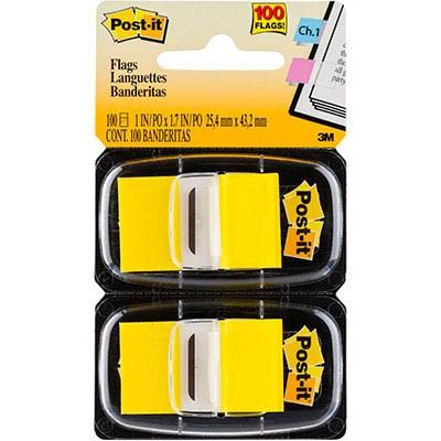 POST- IT FLAGS 680-YW2 YELLOW TWIN PACK