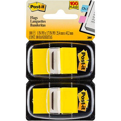 POST- IT FLAGS 680-YW2 YELLOW TWIN PACK