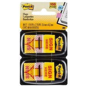 POST- IT FLAGS 680-SH2 SIGN HERE TWIN PA