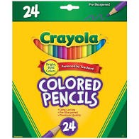 CRAYOLA COLOURED PENCILS 24S FULL SIZE