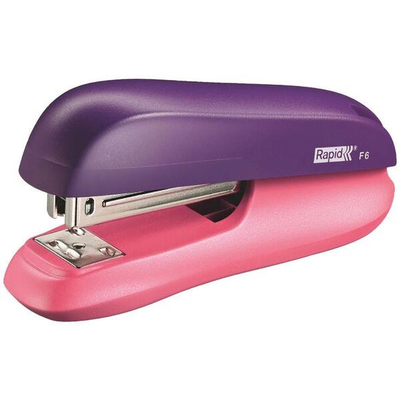 STAPLER RAPID F6 HALF STRIP FUNKY TWO TONE PURPLE/APRICOT