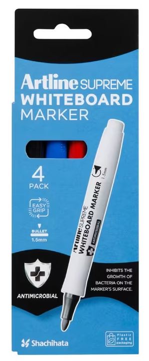 MARKER WHITEBOARD ARTLINE SUPREME ASST 4PK