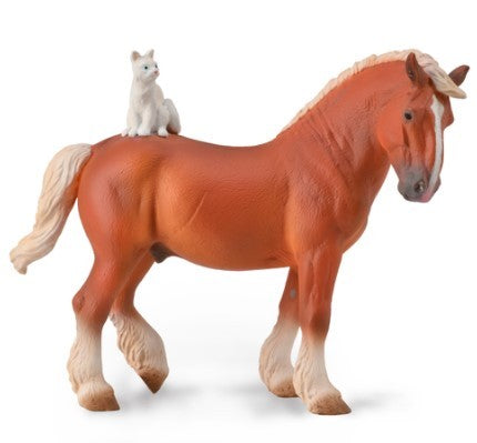 DRAFT HORSE W/CAT