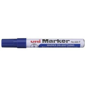 MARKER UNI PERM 520F BULLET BLUE