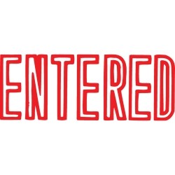 X-STAMPER #1021 ENTERED RED