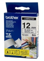LABEL TAPE BROTHER P-TOUCH TZ-231 12MMX8