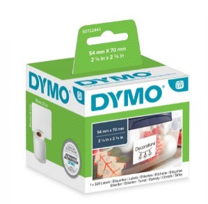 LABEL DYMO LABELWRITER 54X70 DISKETTE WH