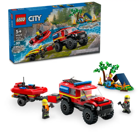 60412 4X4 FIRE TRUCK WITH RESCUE BOAT