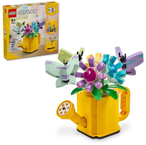 31149 FLOWERS IN WATERING CAN