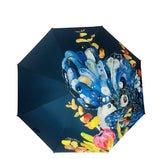 IOCO COMPACT SUNSAFE UMBRELLA - RED TAILED BLACK COCKATOO