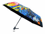 IOCO COMPACT SUNSAFE UMBRELLA - RED TAILED BLACK COCKATOO