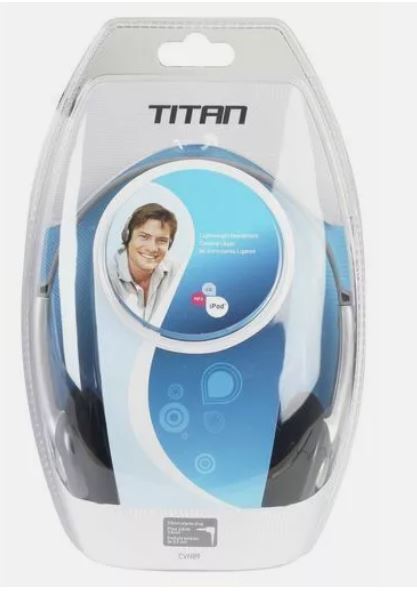 HEADPHONES TITAN DYNAMIC STEREO CORDED 