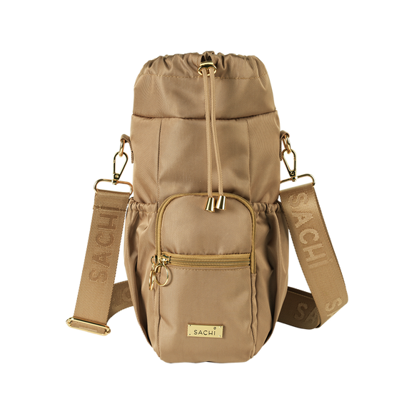 SACHI CROSSBODY INSULATED BOTTLE BAG - LATTE