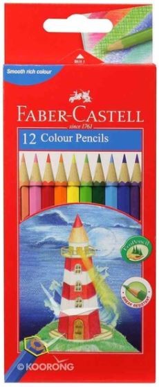 PENCIL COLOURED FABER-CASTELL HEXAGONAL BX12