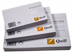 SYSTEM CARDS RULED 76 X 127 (5X3) WHITE