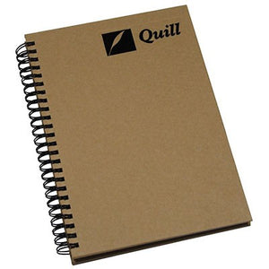 NOTEBOOK QUILL A5 NATURAL RANGE SPIRAL 160PG