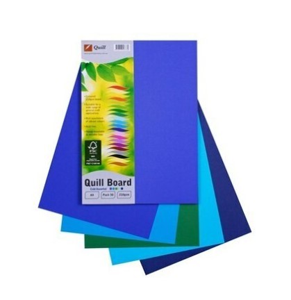 CARDBOARD QUILL XL A4 ASST COLD COLOURS