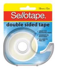 TAPE DOUBLE SIDED SELLO 18MMX15M ON DISP