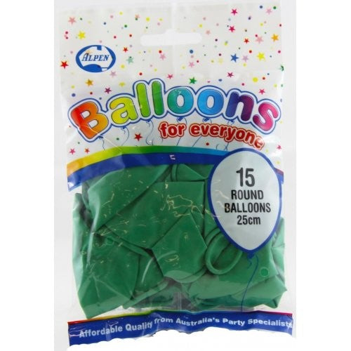 BALLOONS ALPEN LGE GREEN 15S