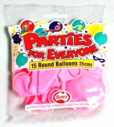 BALLOONS ALPEN LGE PINK 15S