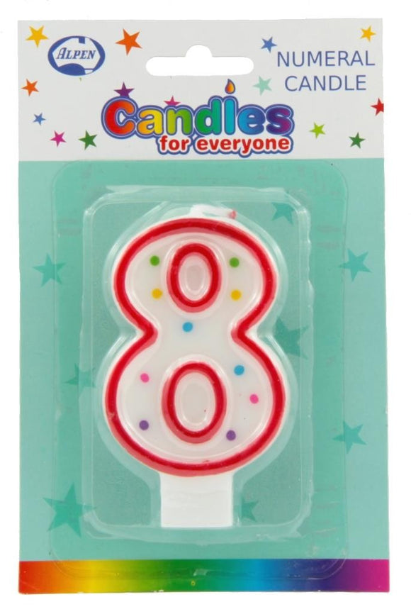CANDLES ALPEN NUMERALS NO.8