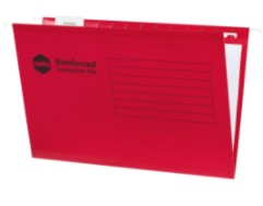 SUSPENSION FILES MARBIG FOOLSCAP COMPLETE RED BX25