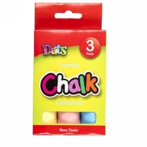 CHALK DATS JUMBO COLOURED PK3