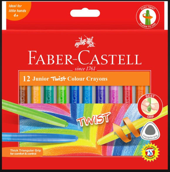 CRAYON FABER TRI TWIST 12PK