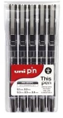 PEN DRAWING UNI PIN 200 FINE LINE SET WLT5