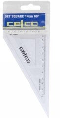 SET SQUARE CELCO 210MM 60 DEGREE CLEAR