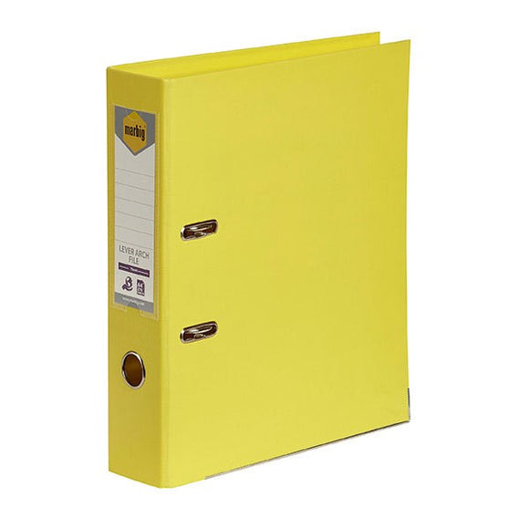 LEVER ARCH FILE MARBIG A4 PE YELLOW