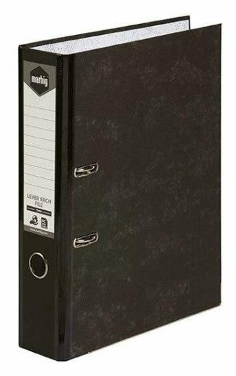 LEVER ARCH FILE MARBIG FC PAPER SPINE BLACK