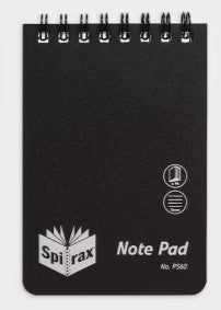 NOTE BOOK SPIRAX P560 PP T/O 96PG BLACK