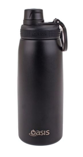 OASIS S/S DOUBLE WALL INSULATED SPORTS BOTTLE SCREW CAP 780ML - BLACK