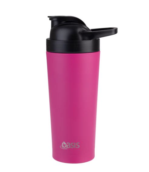 OASIS S/S DOUIBLE WALL INSULATED PROTEIN SHAKER 700ML - FUCHSIA