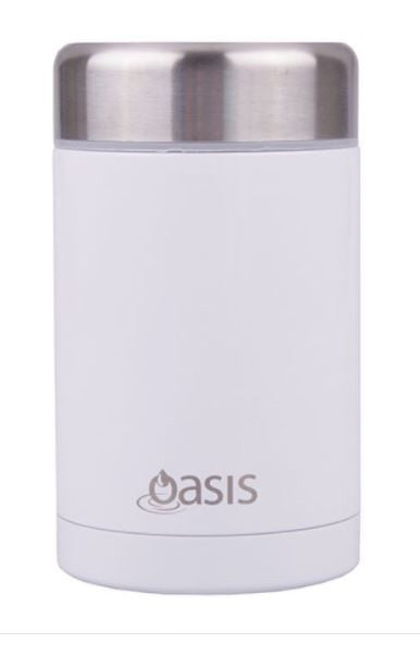 OASIS S/S DOUBLE WALL INSULATED FOOD FLASK 450ML - WHITE