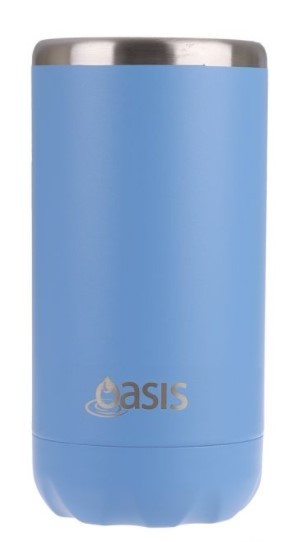OASIS S/S D/W INSULATED COOLER CAN 330ML CALYPSO BLUE
