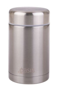 OASIS S/S DOUBLE WALL INSULATED FOOD FLASK 450ML - SILVER