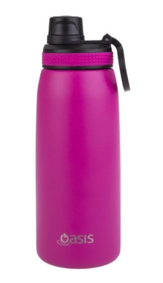 OASIS S/S DOUBLE WALL INSULATED SPORTS BOTTLE SCREW-CAP 780ML - FUCHSIA 