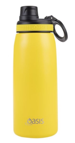 OASIS 780ML INS SPORTS BOTTLE W/SCREW CAP-NEON YELLOW