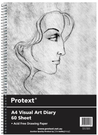 VISUAL ART DIARY A4 60 SHEETS PROTEXT