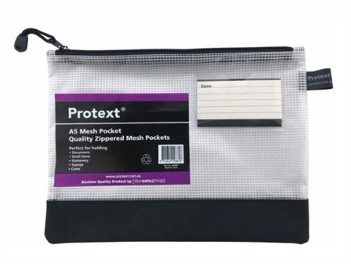 MESH POUCH PROTEXT A5 WITH ASST ZIPPER + NAME CARD HOLDER