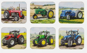 TRACTORS THEN/NOW ASST 6PK PLACEMAT