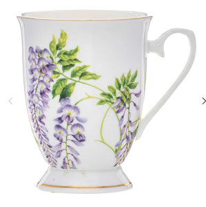 BOTANICAL SYMPHONY WISTERIA FOOTED MUG
