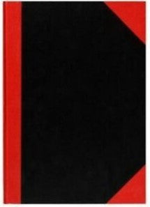NOTEBOOK A4 BLACK & RED 100LF