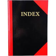 NOTE BOOK A6 BLACK & RED A-Z 100LF