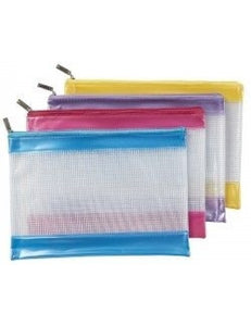 PENCIL CASE SOVEREIGN FASHION PVC MESH ZIP 278X200 ASST