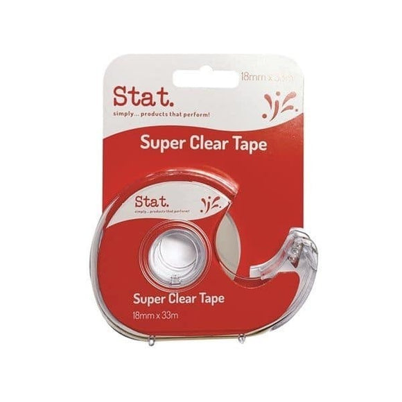 TAPE SUPER CLEAR SOVEREIGN 18MMX33M ON DISPENSER